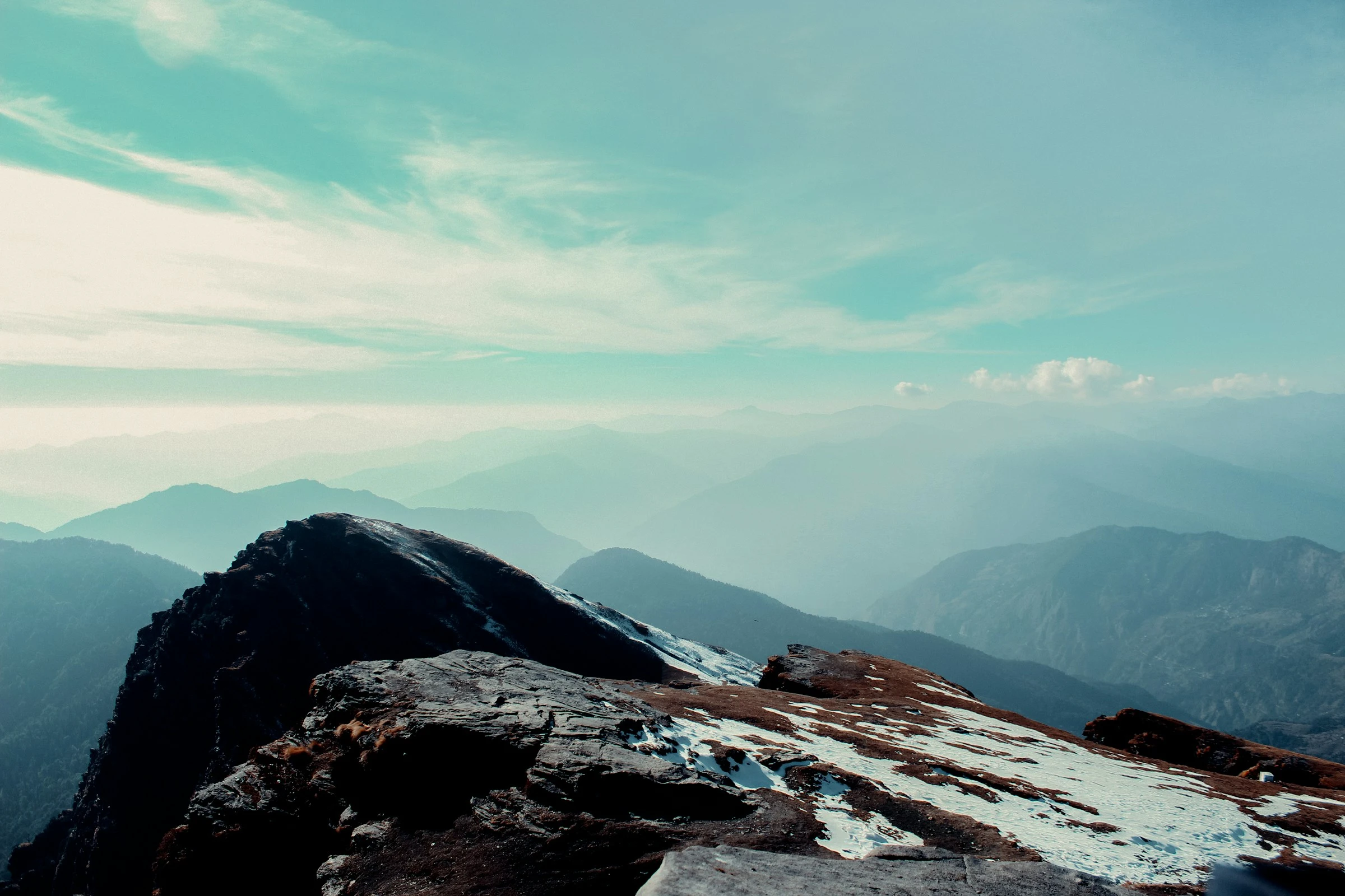 Himalayan landscape view from Chopta Valley